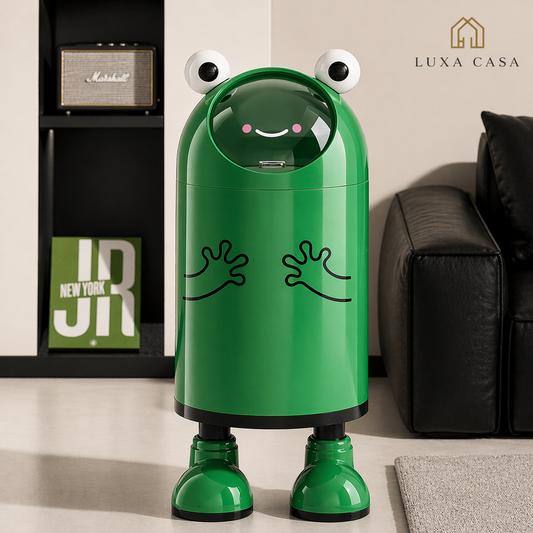 Poubelle design grenouille